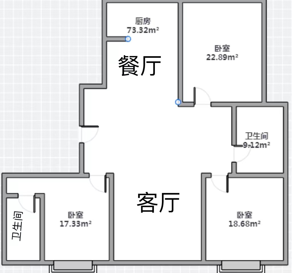 苏建阳光新城 3室2厅2卫 129.5m&sup2;