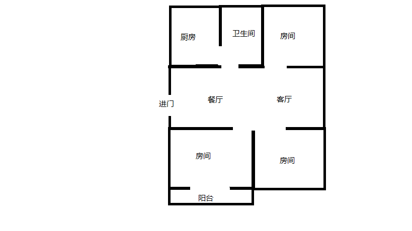 光明南村 3室1厅1卫 83m&sup2;