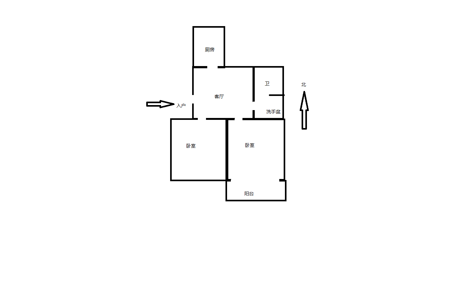城港新村 2室1厅1卫 65m&sup2;