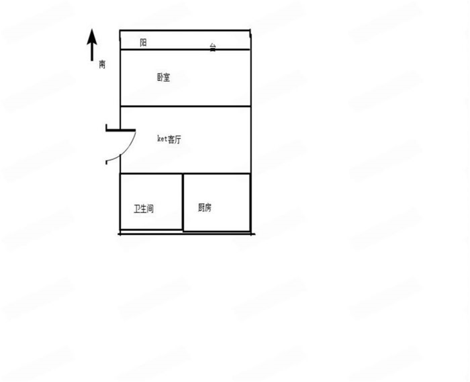 城南新村(崇川区) 1室1厅1卫 47m&sup2;