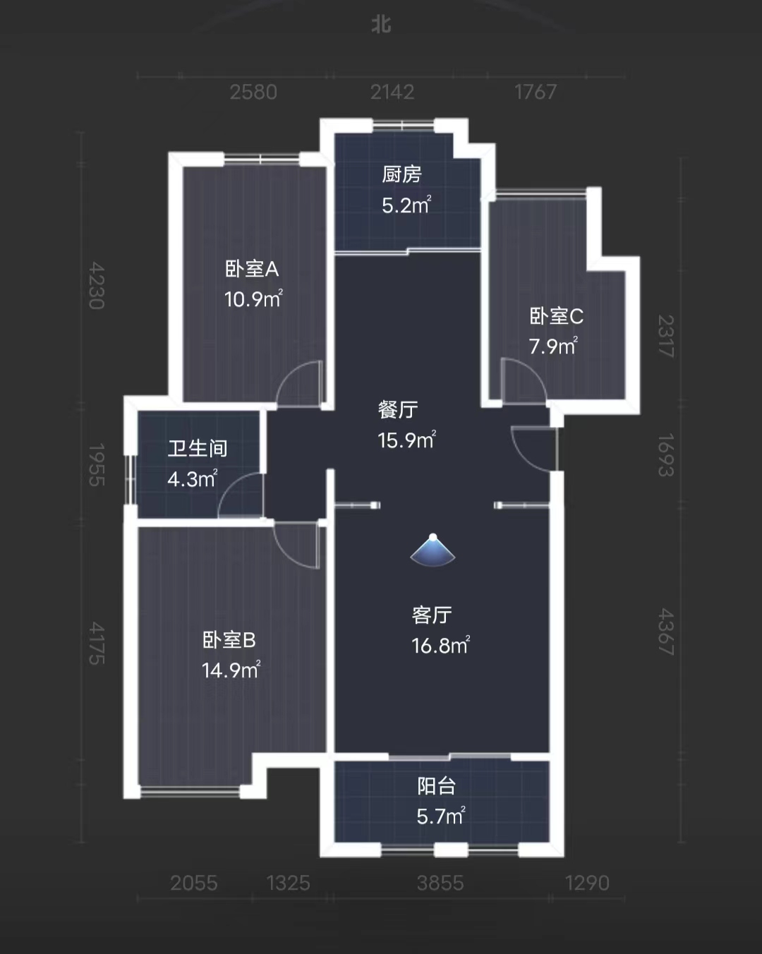 御景華庭 3室2厅0卫 113.00m&sup2;