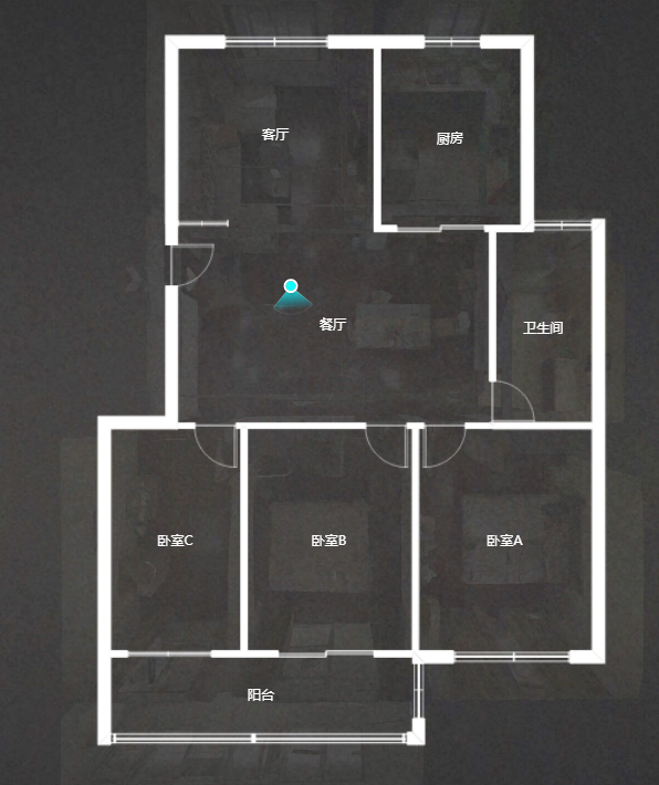 北山花苑 3室2厅2卫 121.47m&sup2;