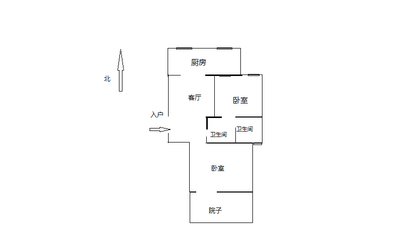 中港城 2室1厅1卫 64m&sup2;