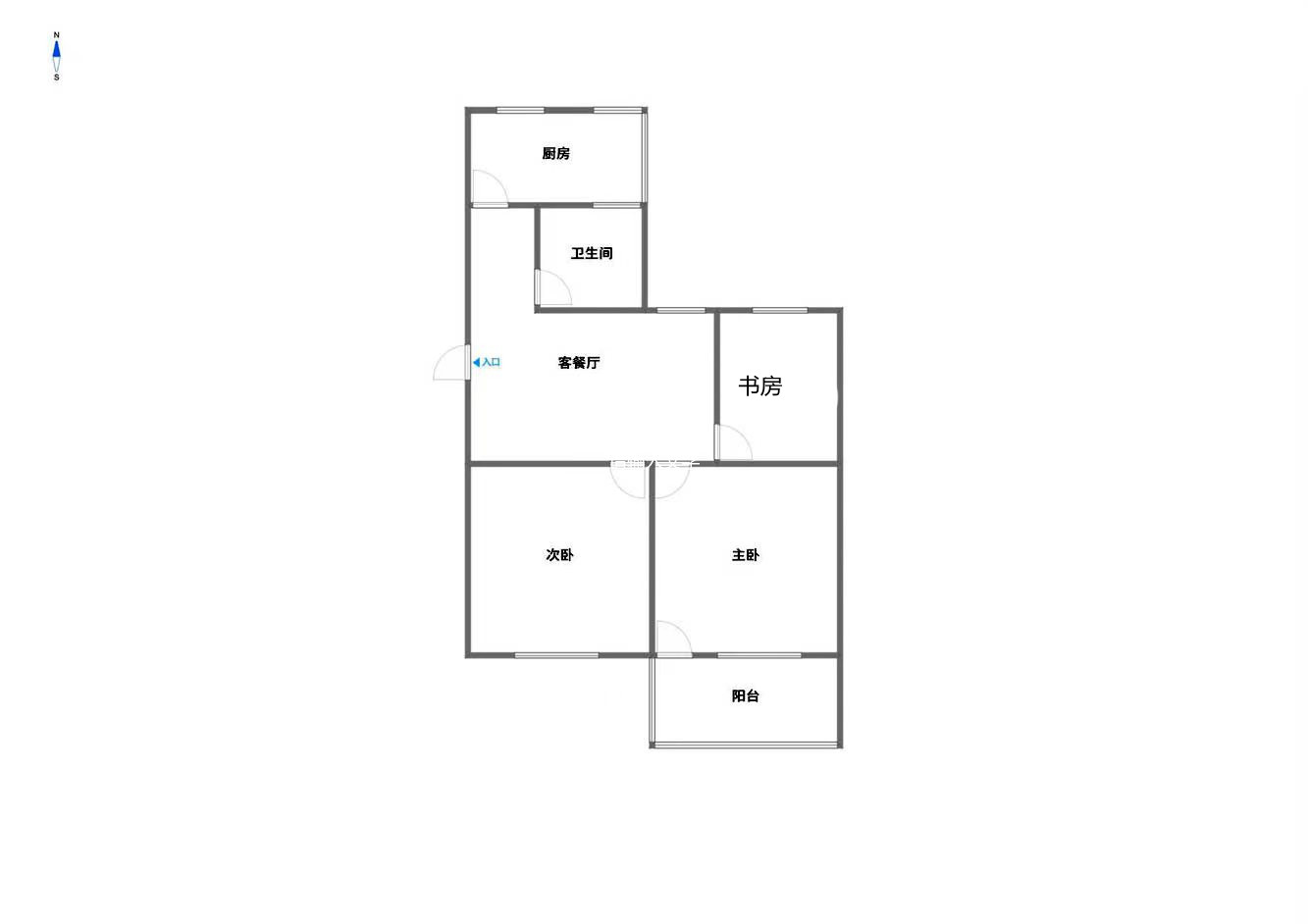 城南二村 3室1厅1卫 75m&sup2;