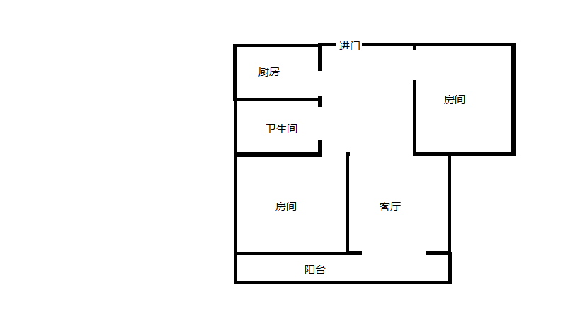 颐景苑 2室2厅1卫 95m&sup2;