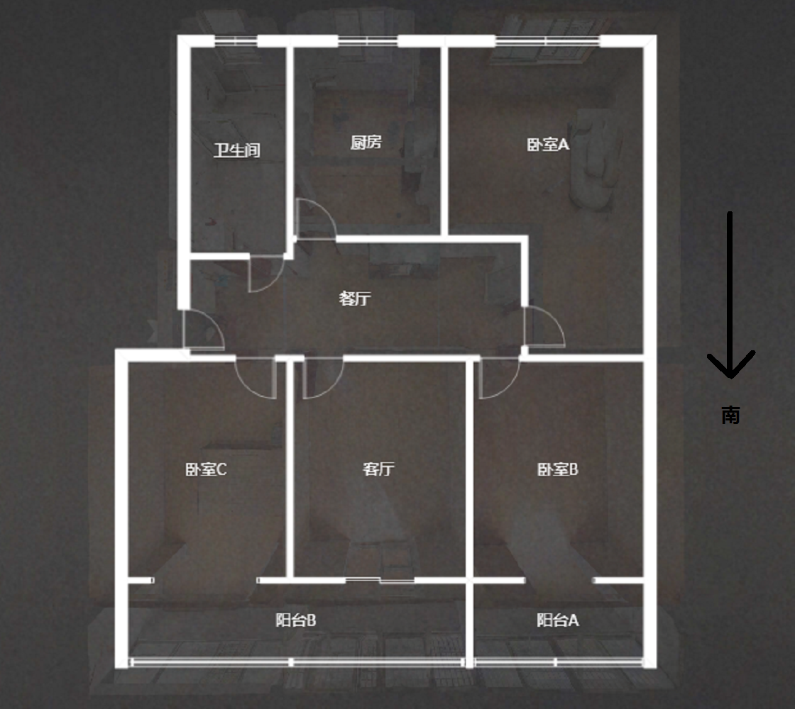 德民花苑东区 3室2厅1卫 123m&sup2;