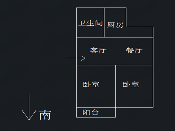 光明南村 2室1厅1卫 75m&sup2;