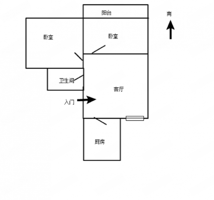 北郭北村 2室1厅1卫 65m&sup2;
