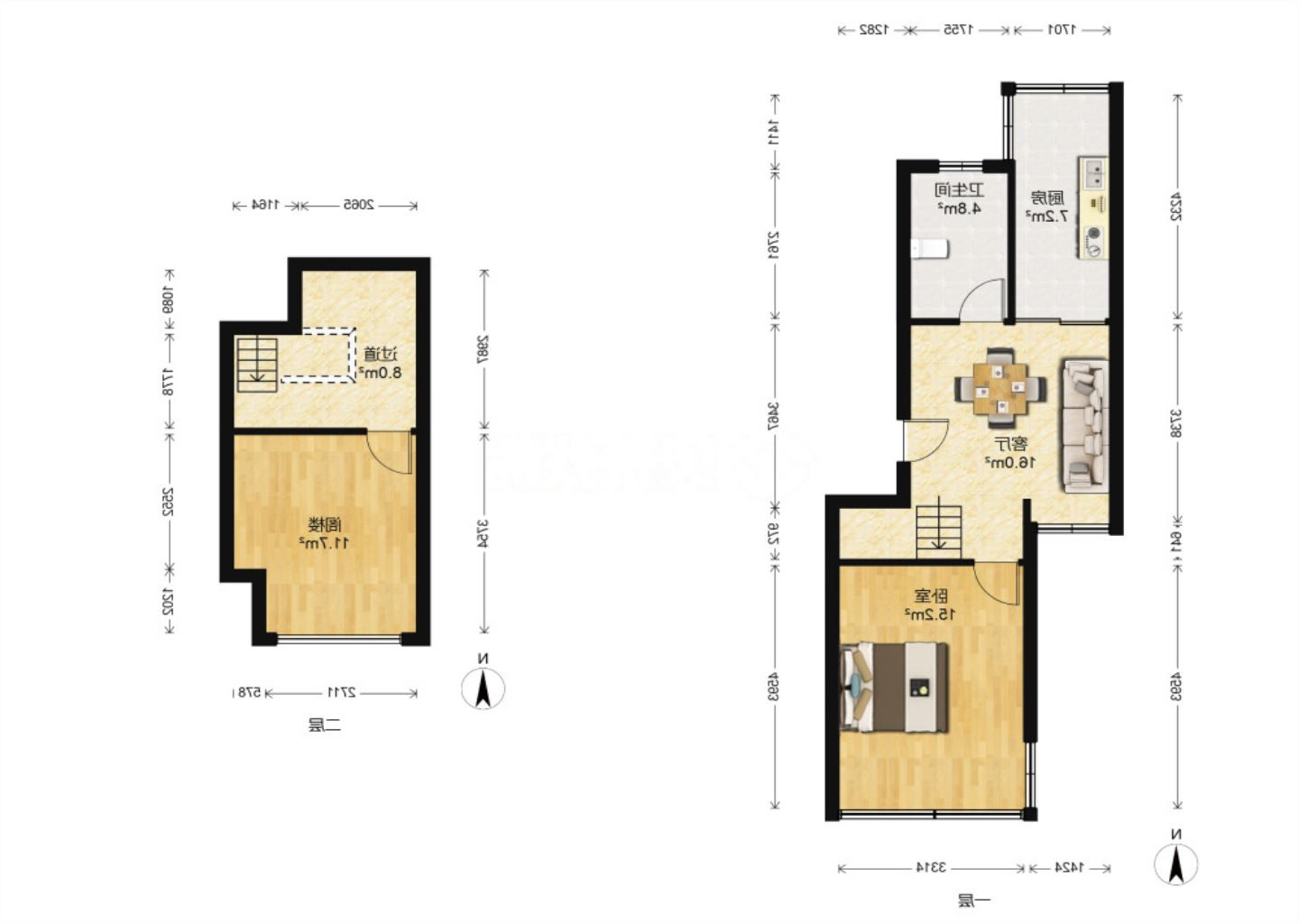 紫东花苑 3室1厅1卫 53m&sup2;