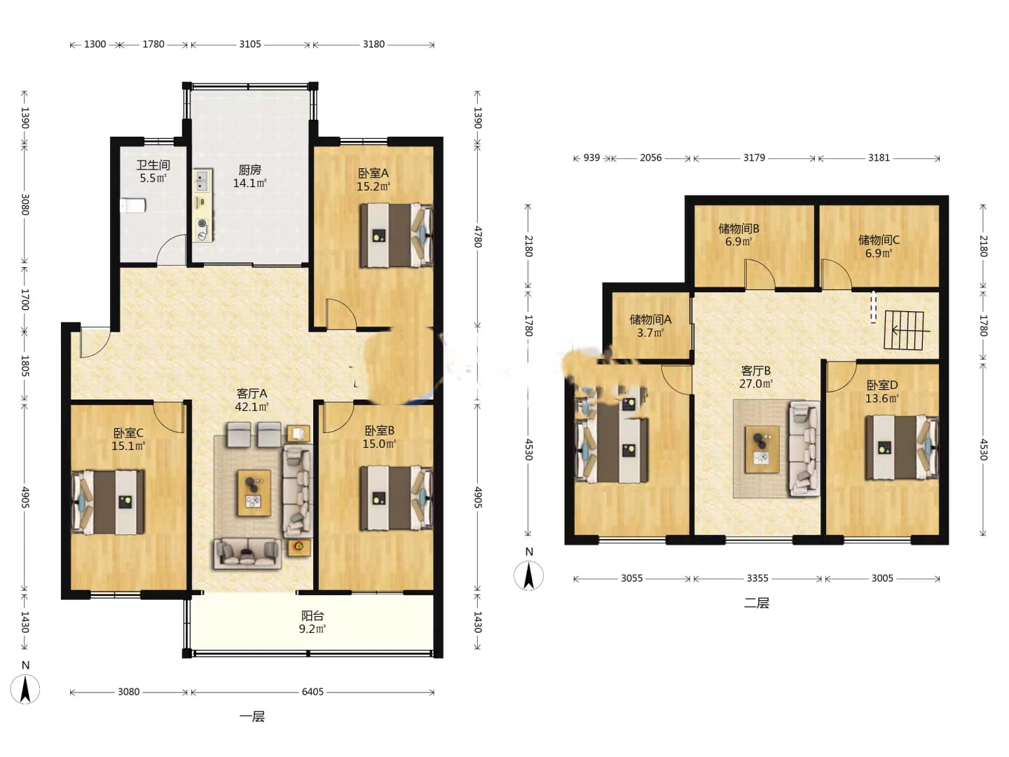 世纪新城 5室3厅2卫 206m&sup2;