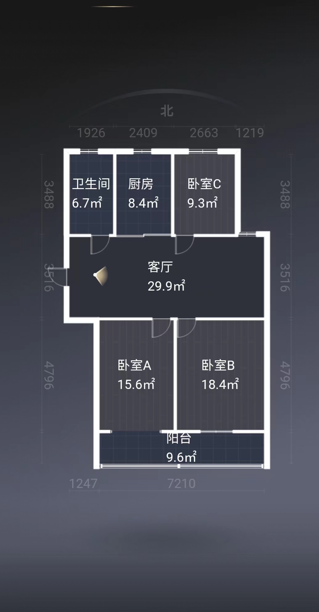 金和小区 3室2厅1卫 102m&sup2;