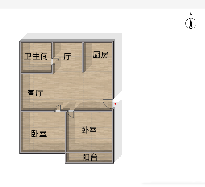 人民中路92号 3室1厅1卫 102.00m&sup2;