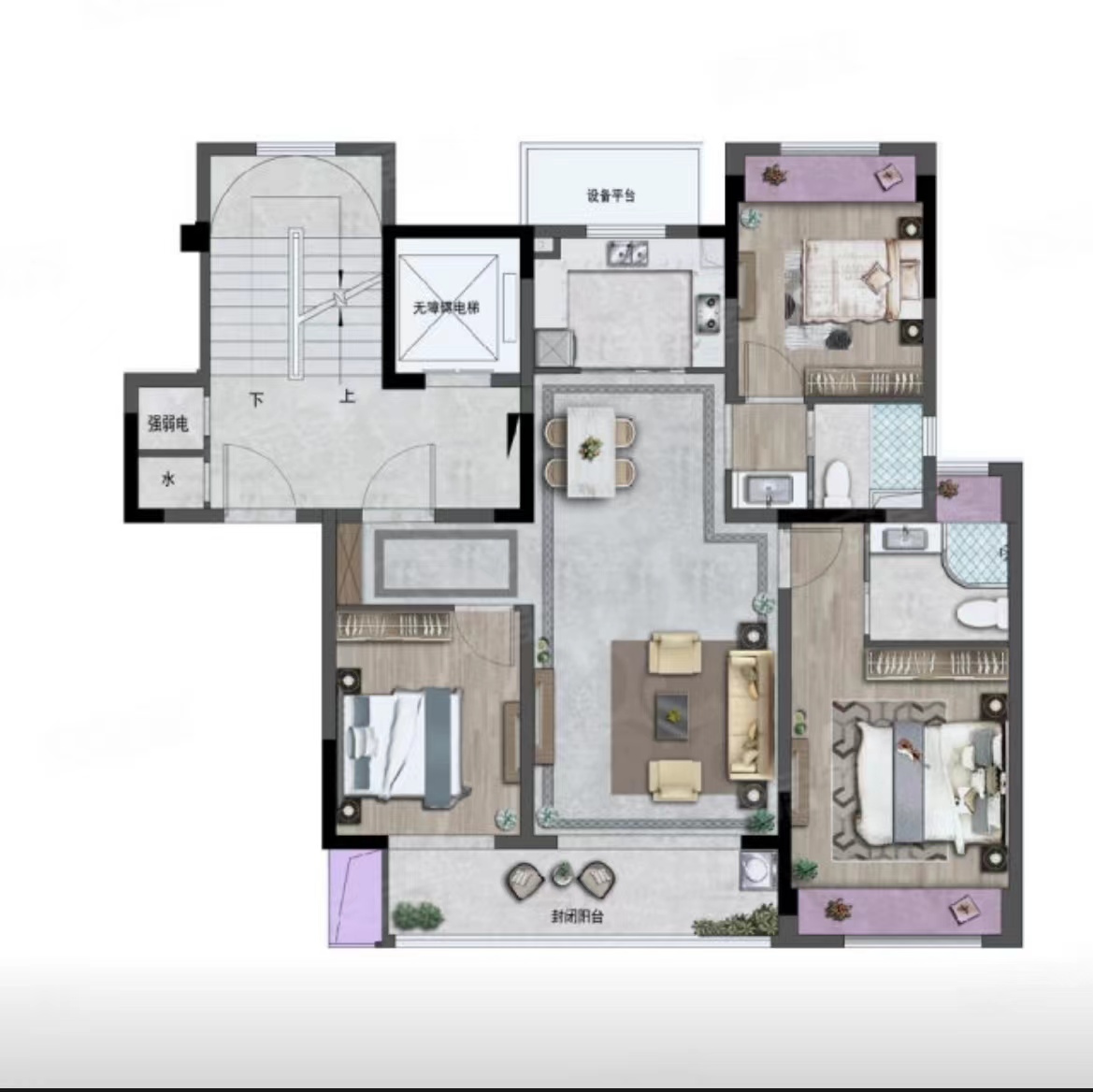 澜庭序 3室2厅2卫 110m&sup2;
