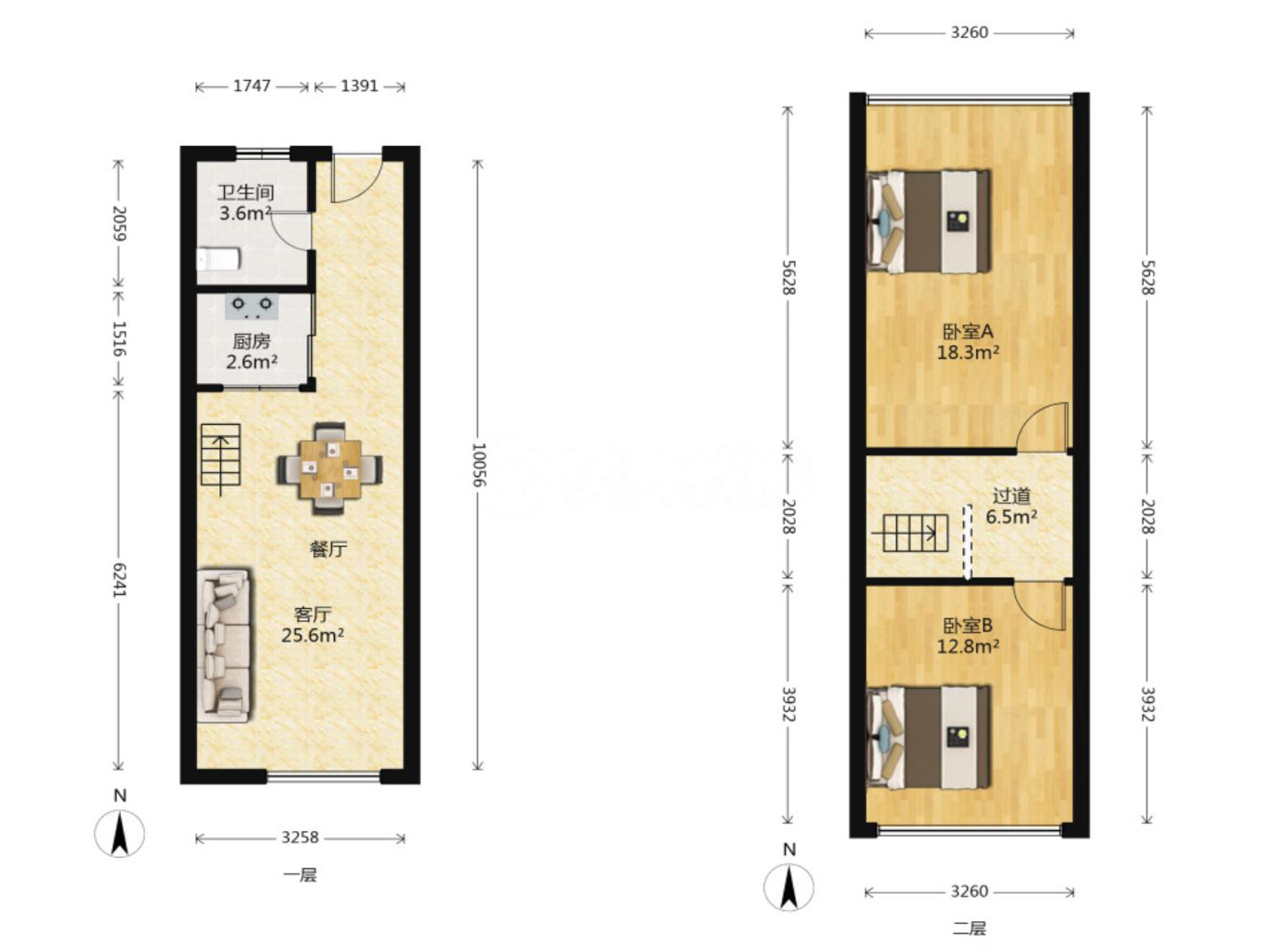 奥特莱斯 2室2厅1卫 50.48m&sup2;