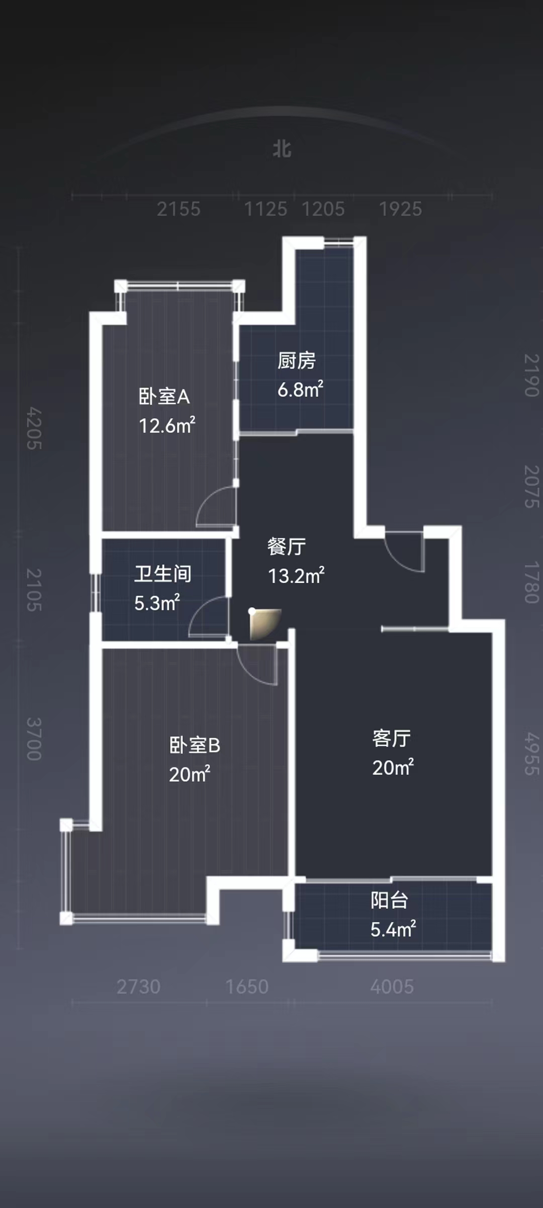 璀璨星湖 2室2厅1卫 97.70m&sup2;