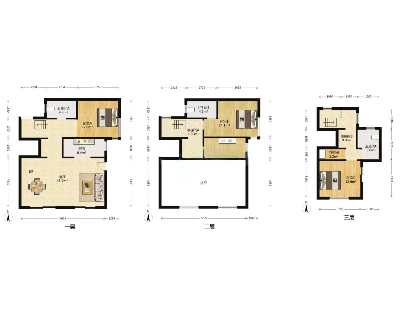 紫御四季 5室2厅3卫 168m&sup2;