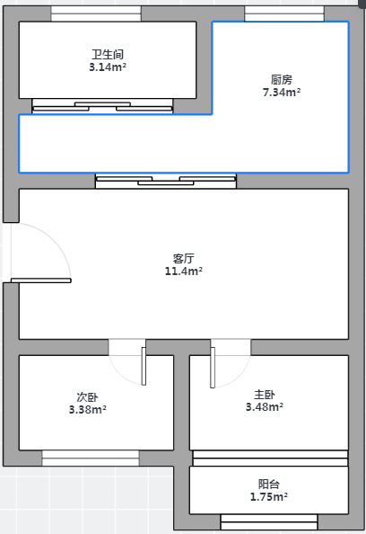 北濠桥东村 2室1厅1卫 73m&sup2;