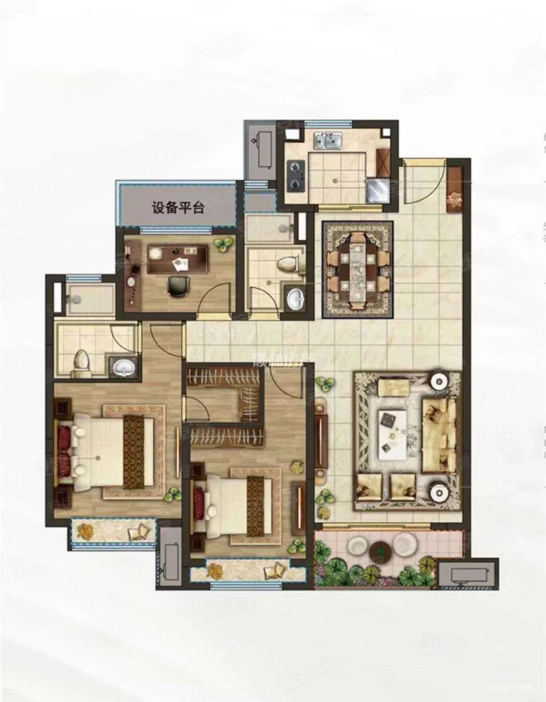 紫御四季 3室2厅2卫 112m&sup2;