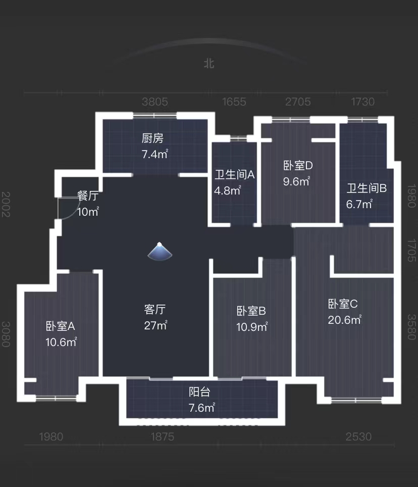金地繁茂里 4室2厅2卫 133m&sup2;