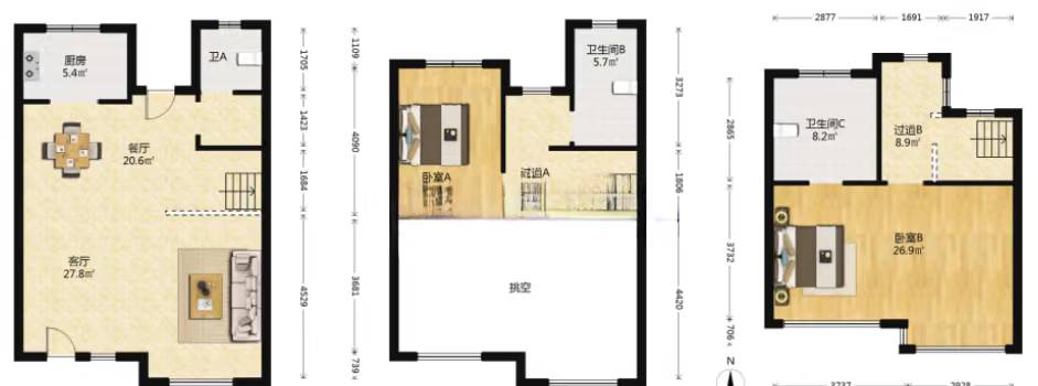 绿地新里城 4室2厅2卫 140m&sup2;