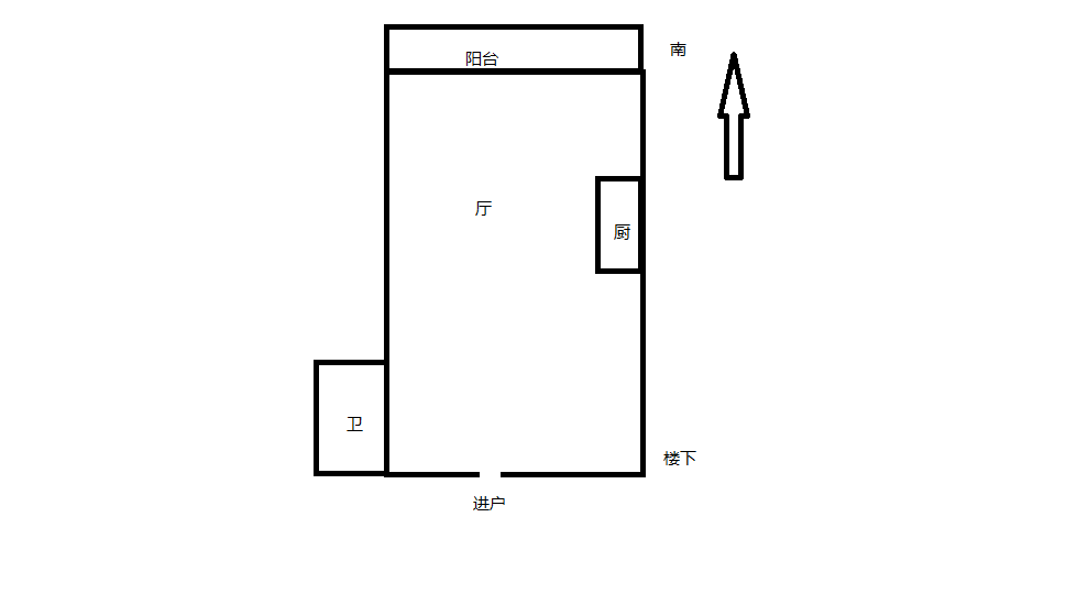 中南世纪城北区 2室1厅1卫 44m&sup2;