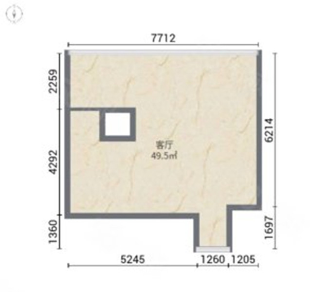 天山花苑西区 2室1厅1卫 79.33m&sup2;