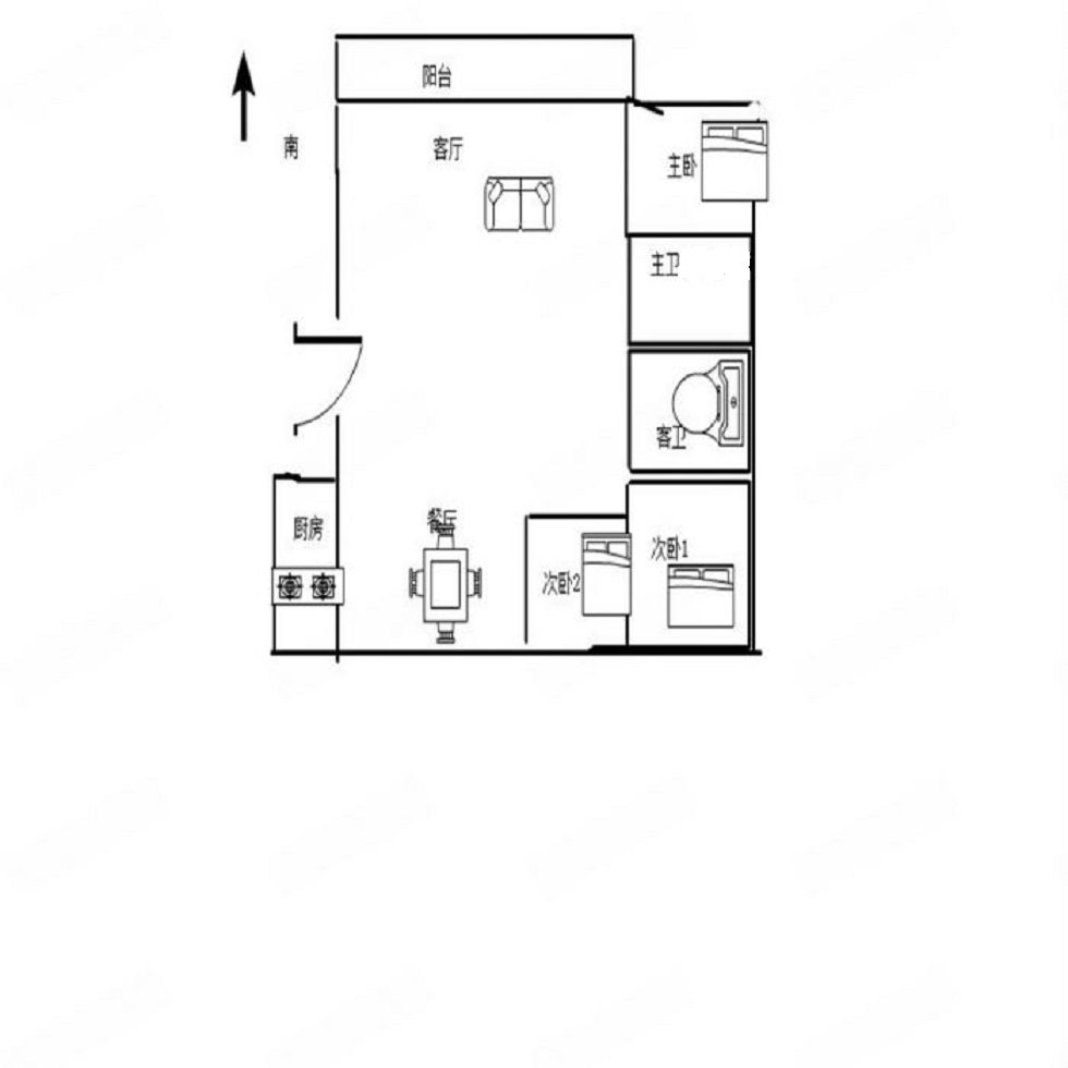苏建学府雅居 3室2厅2卫 134m&sup2;