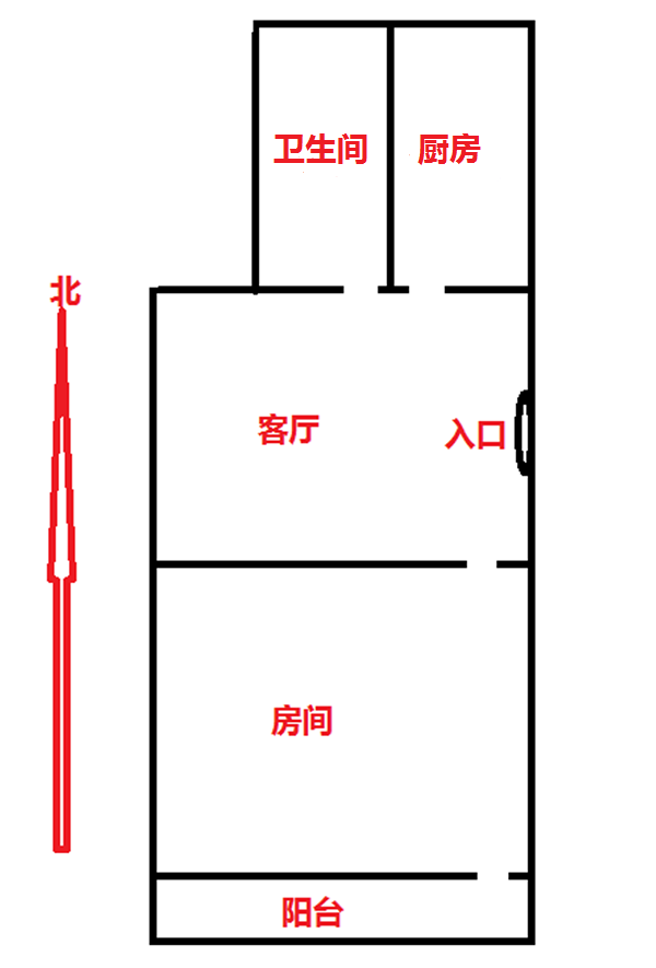 郭里园 1室1厅1卫 48.75m&sup2;