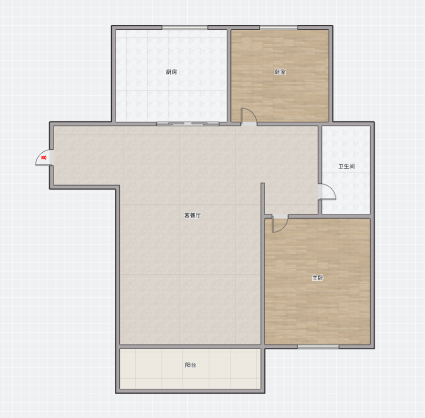 帝奥北城名郡 2室2厅1卫 110.80m&sup2;