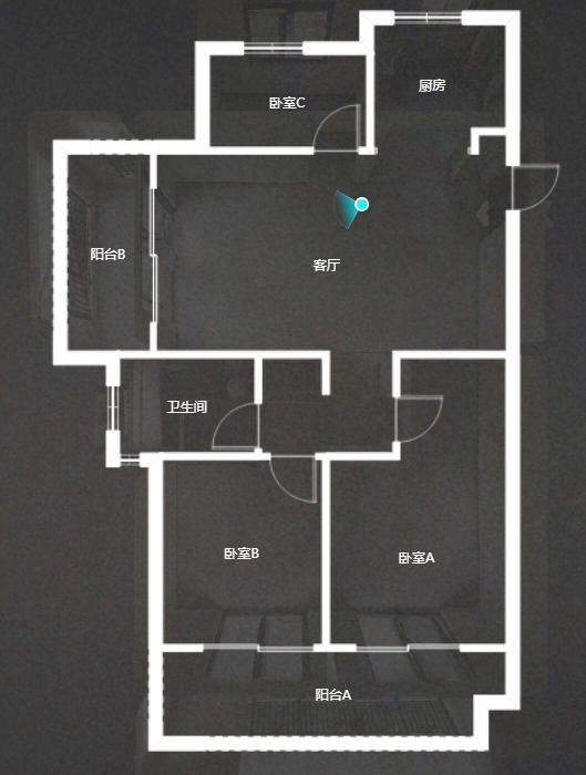 招商新城雍景湾 3室2厅1卫 92m&sup2;