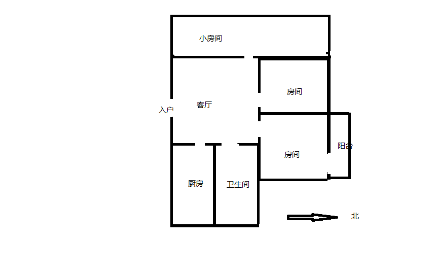 中南大厦 2.5室1厅1卫 73m&sup2;
