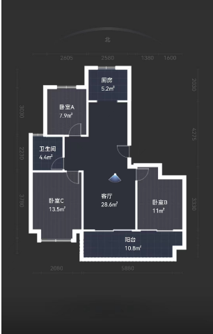 春晓熙岸 3室2厅1卫 100.00m&sup2;