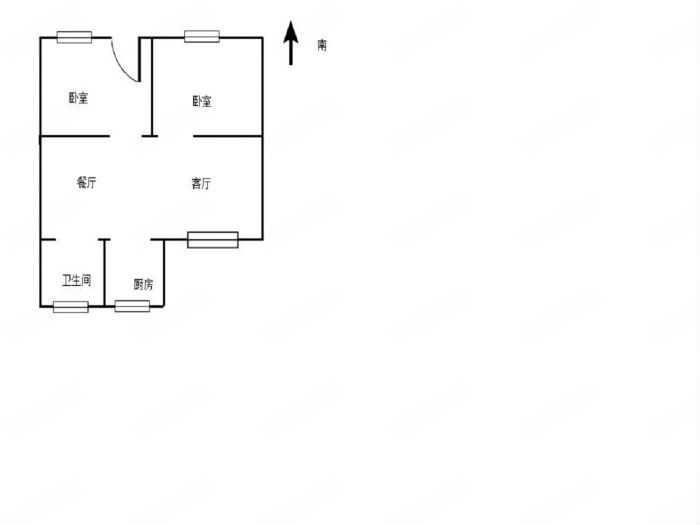 晨苑 2室1厅1卫 70m&sup2;