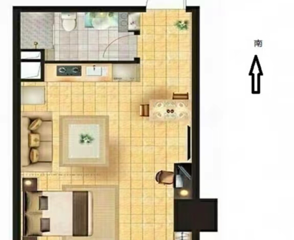 凤凰文化广场 1室1厅1卫 59m&sup2;