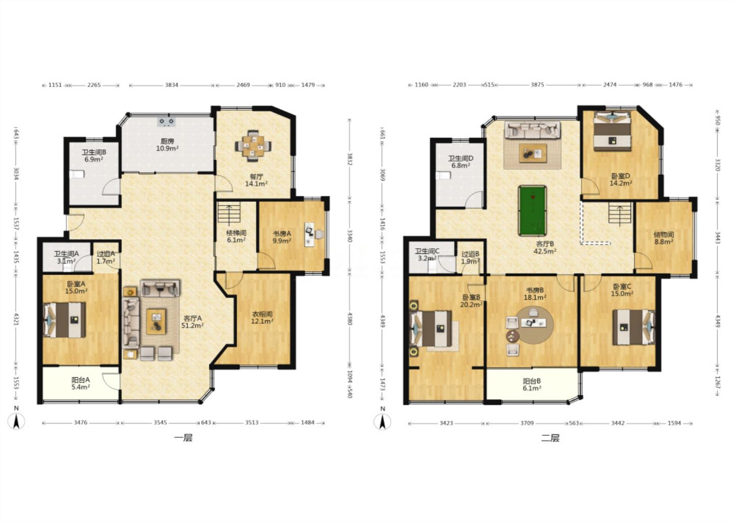 和兴花苑 7室3厅4卫 308.78m&sup2;