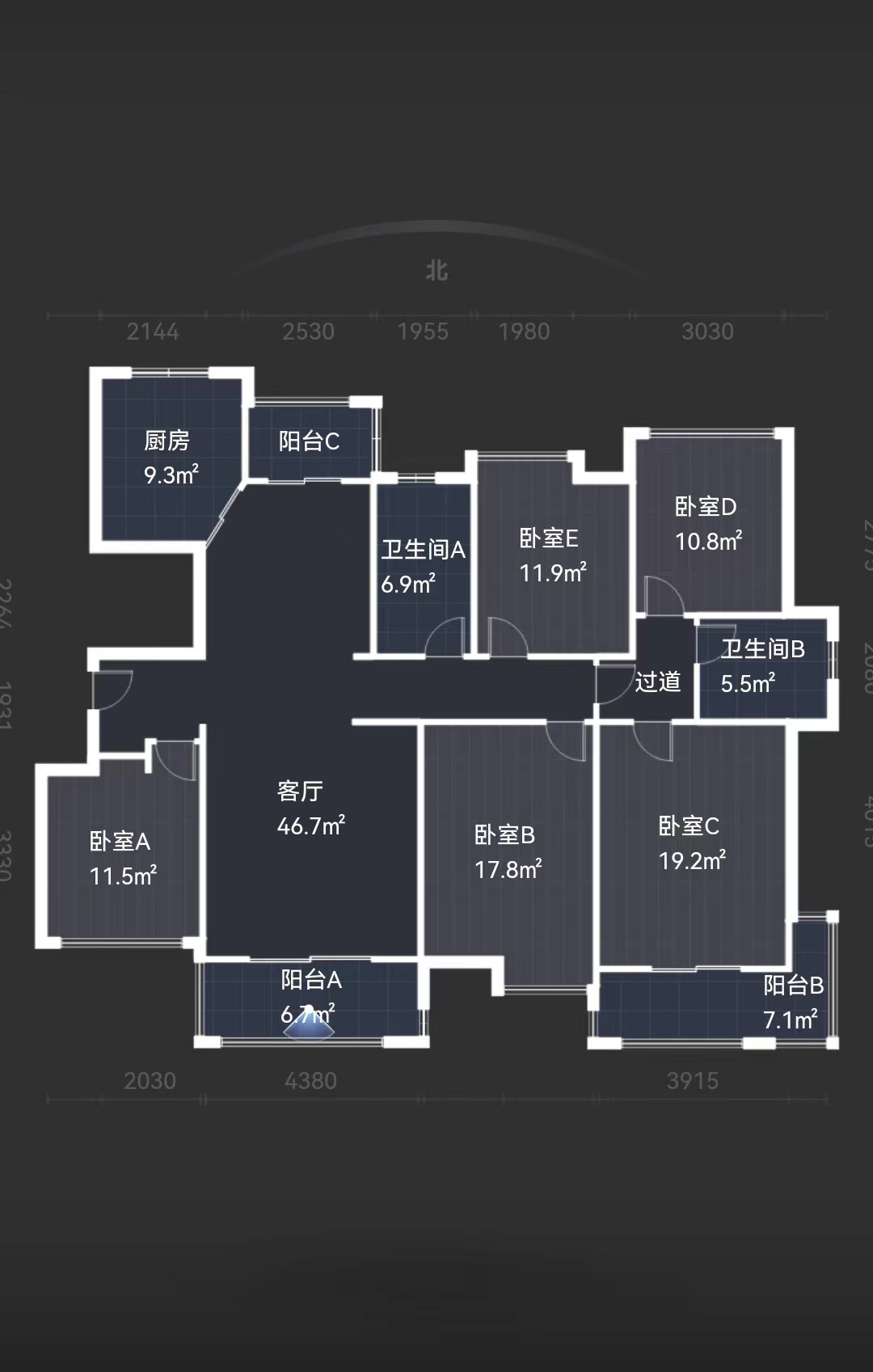 万和华府 4室2厅2卫 190m&sup2;