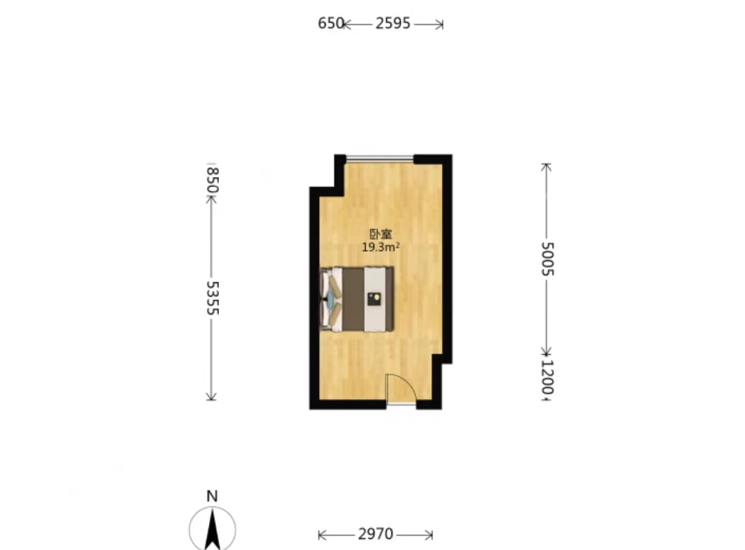 绿地智公馆 1室1厅1卫 31.66m&sup2;