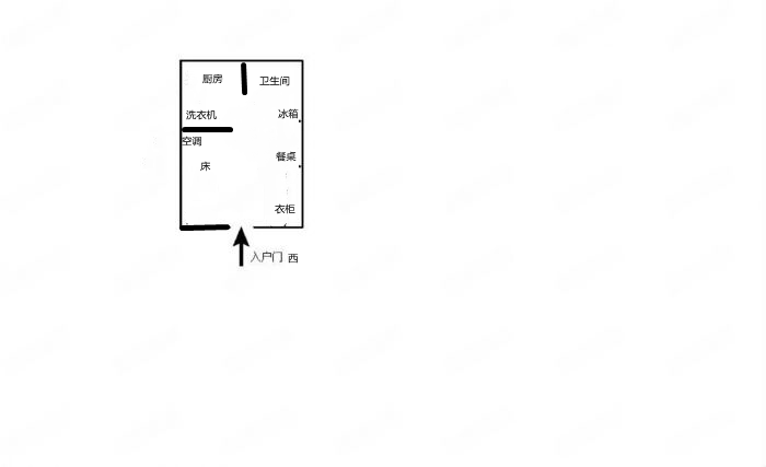 五山家园 1室1厅1卫 25m&sup2;