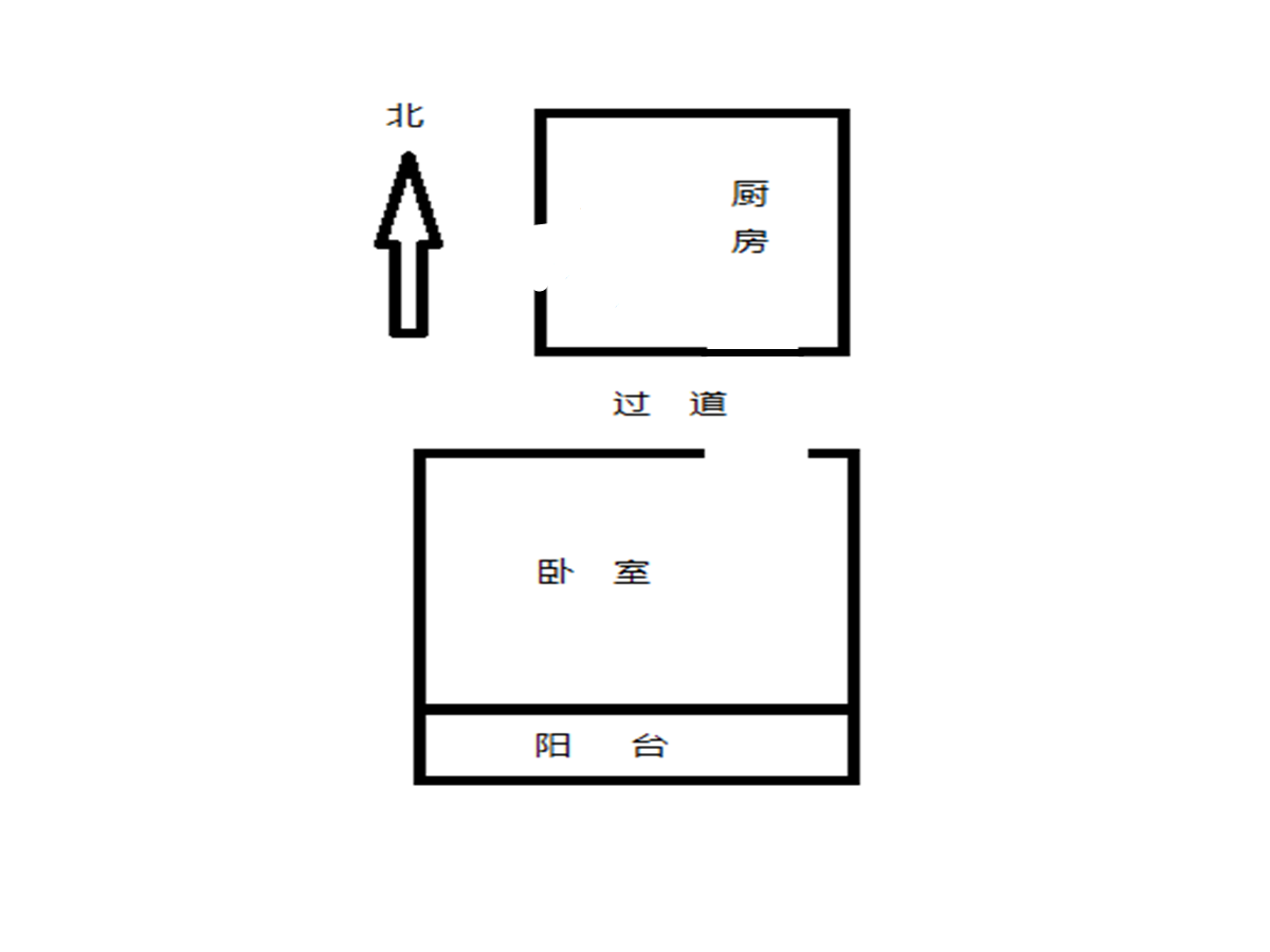 新建路新村（新建花苑） 1室1厅1卫 34.40m²