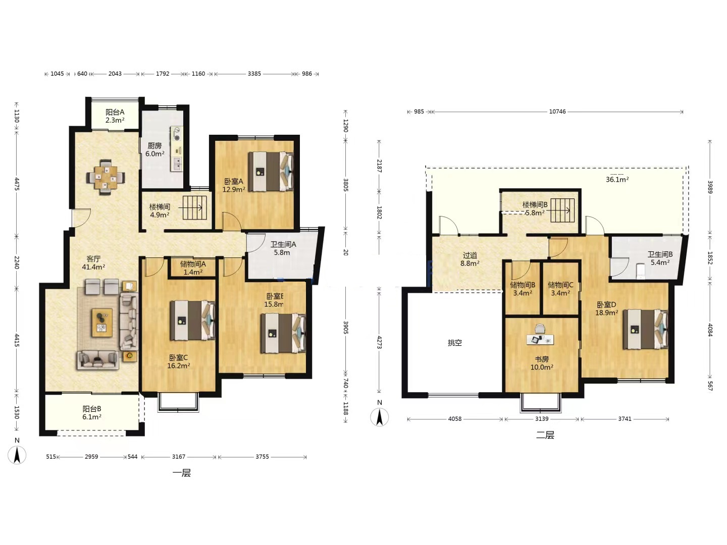 优山美地花园南区 4室2厅3卫 177.00m&sup2;