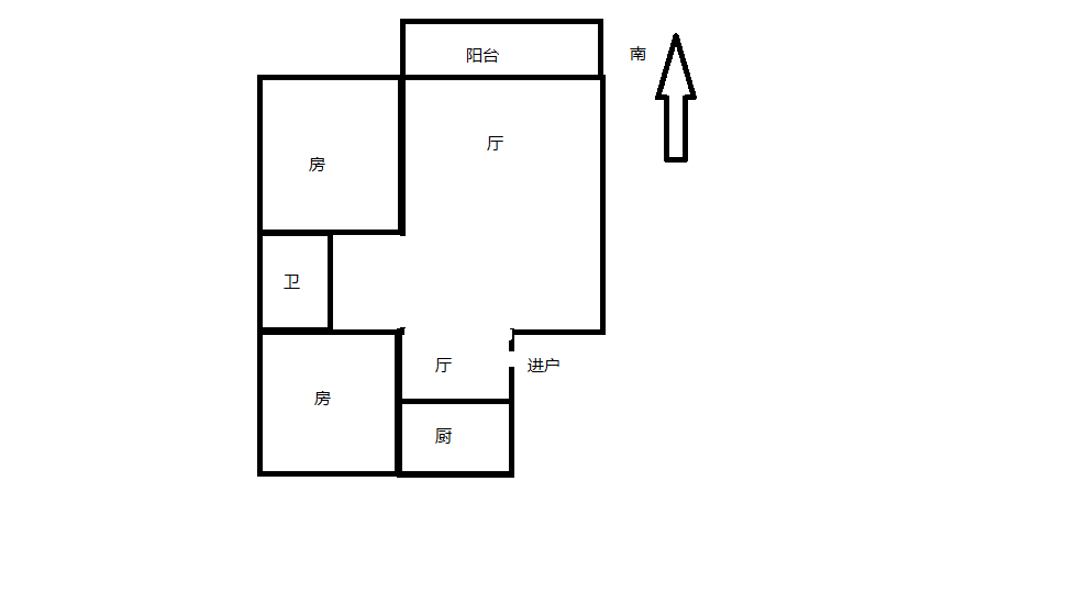 濠滨花园 2室2厅1卫 98.45m&sup2;