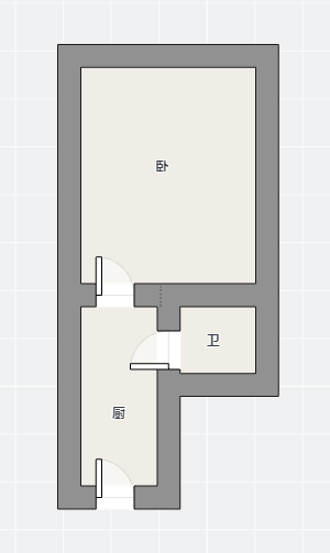 国城广场 1室1厅1卫 40m&sup2;
