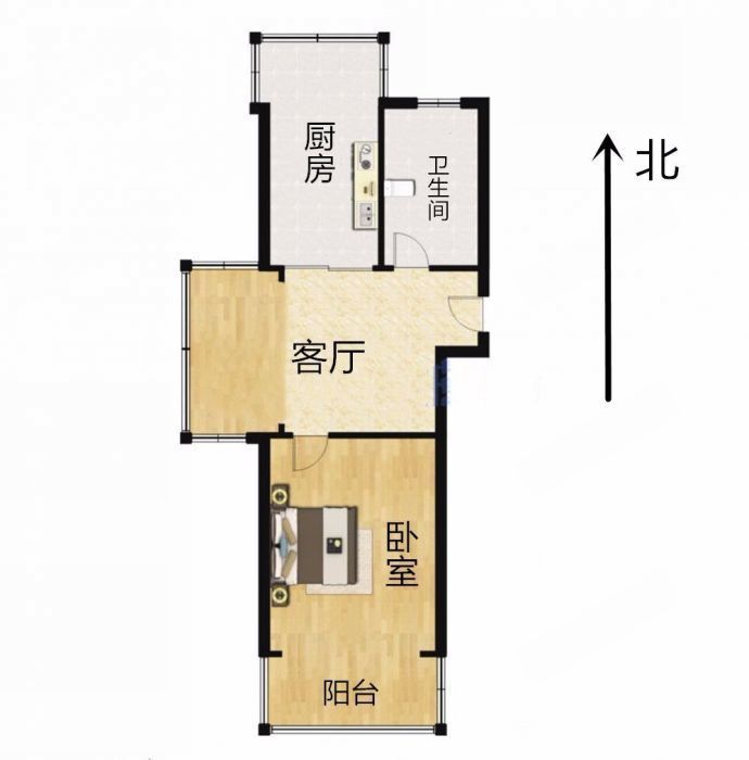 颐景苑 1室1厅1卫 73m&sup2;