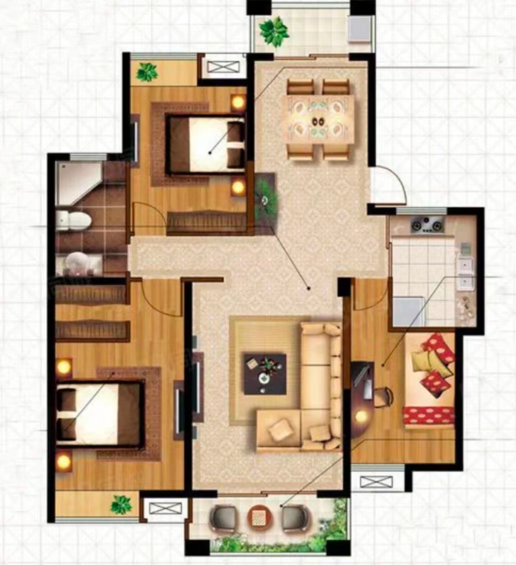 尚海城 3室2厅2卫 135m&sup2;