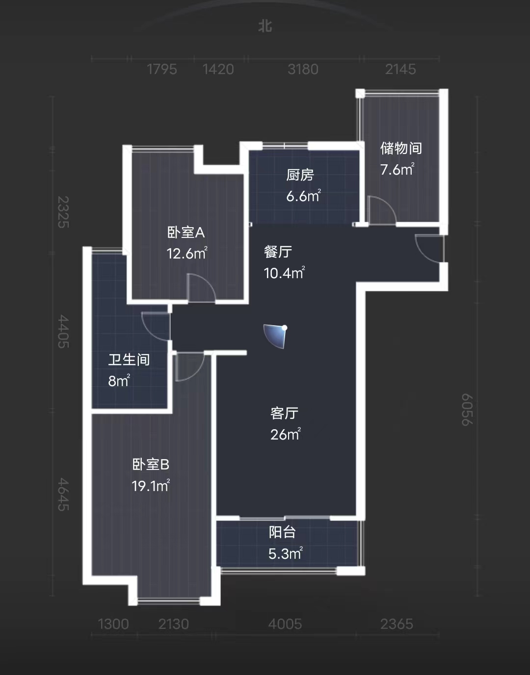 万和华府 3室2厅1卫 115m&sup2;