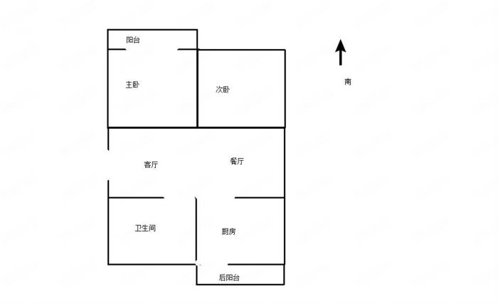 新港花苑 1室1厅1卫 45m&sup2;