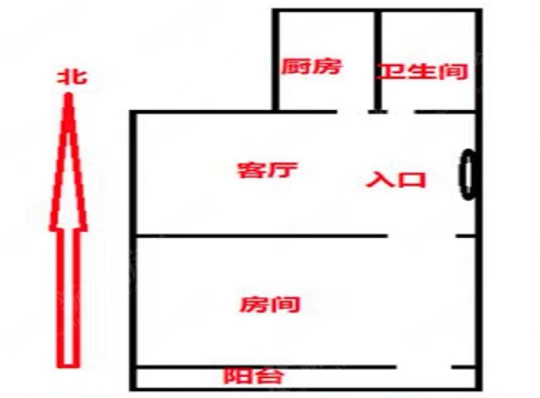 三里墩花苑四期 1室1厅1卫 61m&sup2;