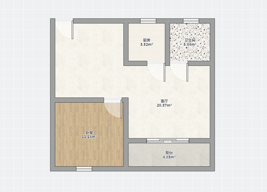 银河家园 2室1厅1卫 100.00m&sup2;