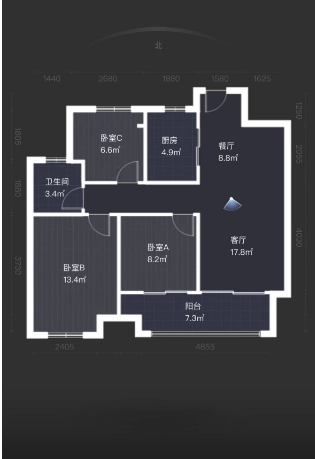 万科时光映翠 3室2厅1卫 112m&sup2;