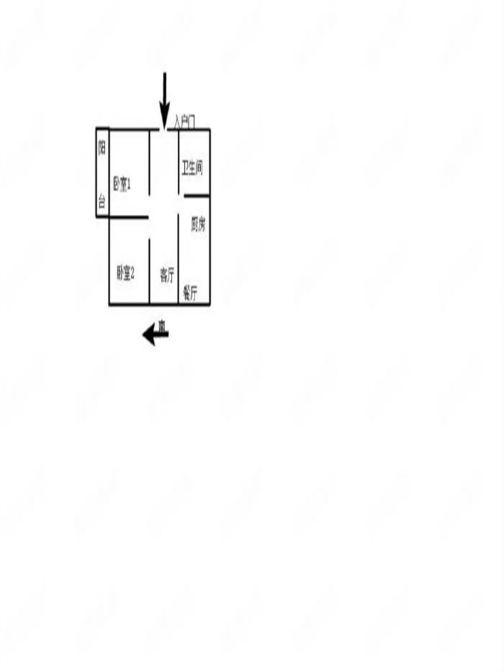 民主新村 2室1厅1卫 70.00m&sup2;